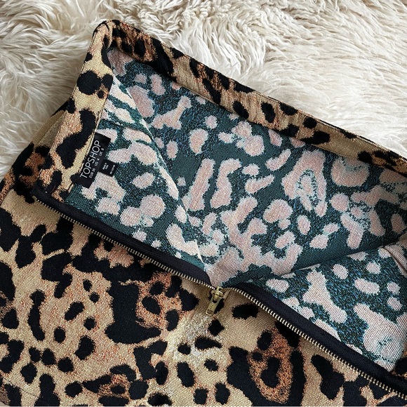 Topshop Tapestry Leopard Print Mini Skirt - Picture 3 of 4